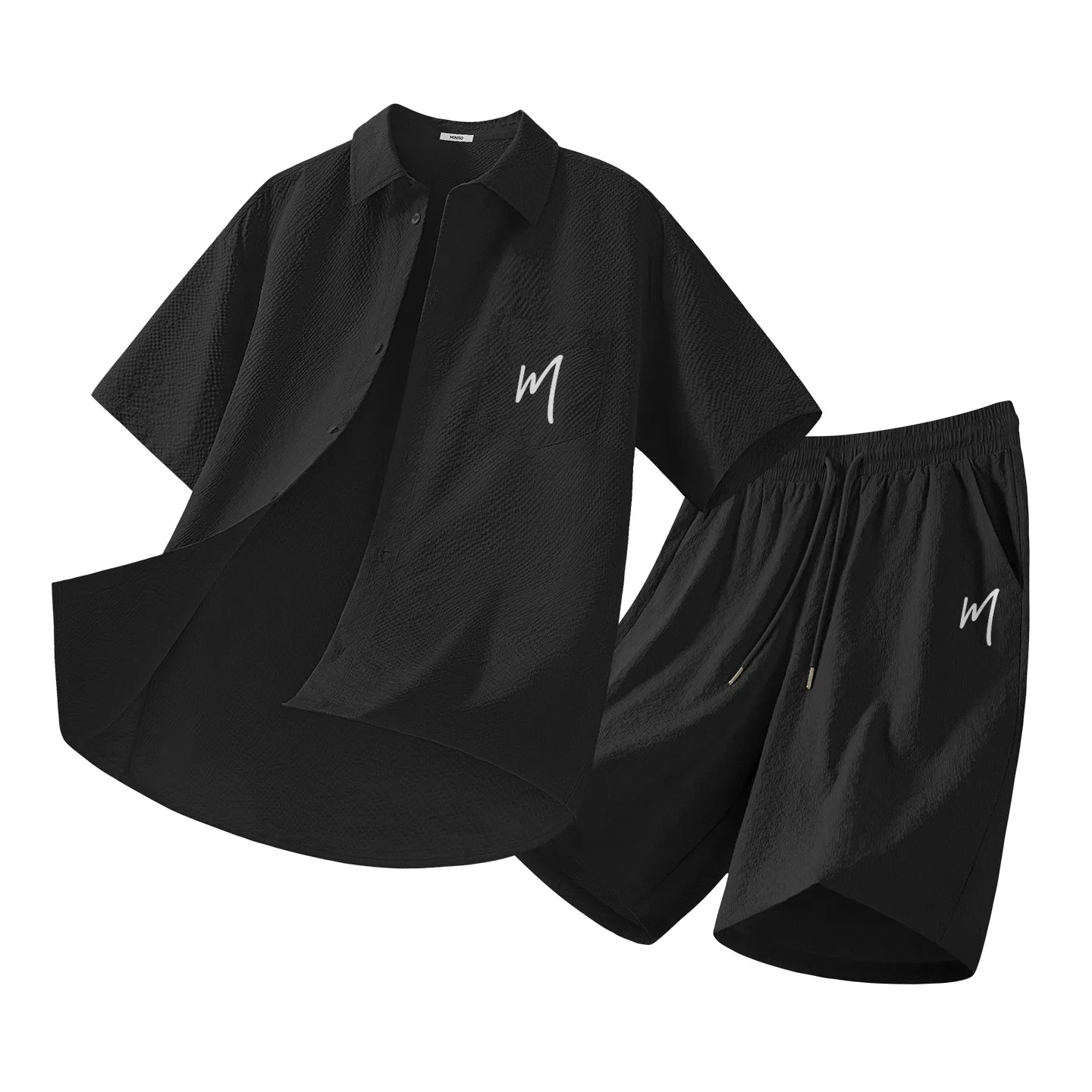 Детский комплект спортивной одежды Ma Lifestyle Joyful Chest Logo Ma Lifestyle Delightful MINISO, Mugwort Green — фото 3
