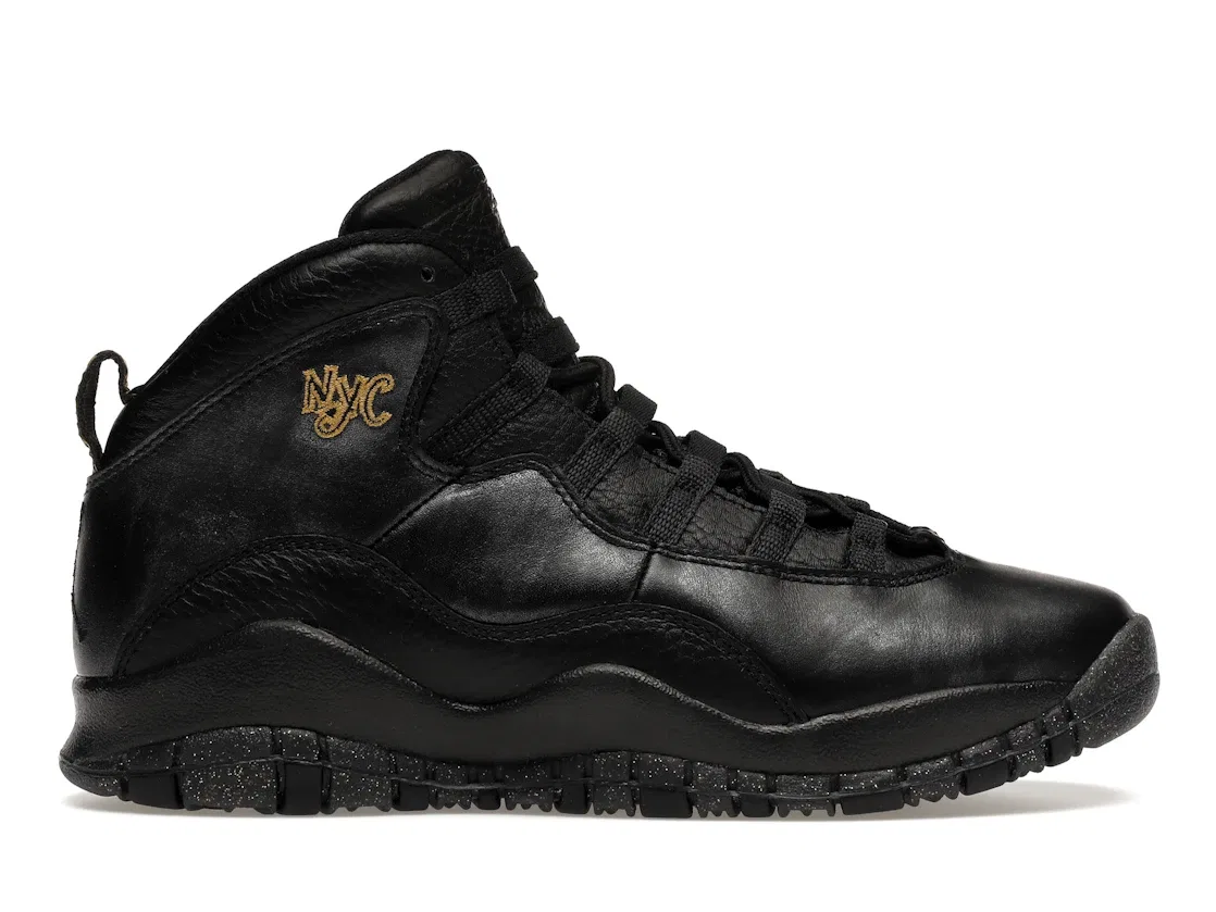 Детские кроссовки Lifestyle Jordan 10 Retro Jordan, Black/Dark Grey-Metallic Gold