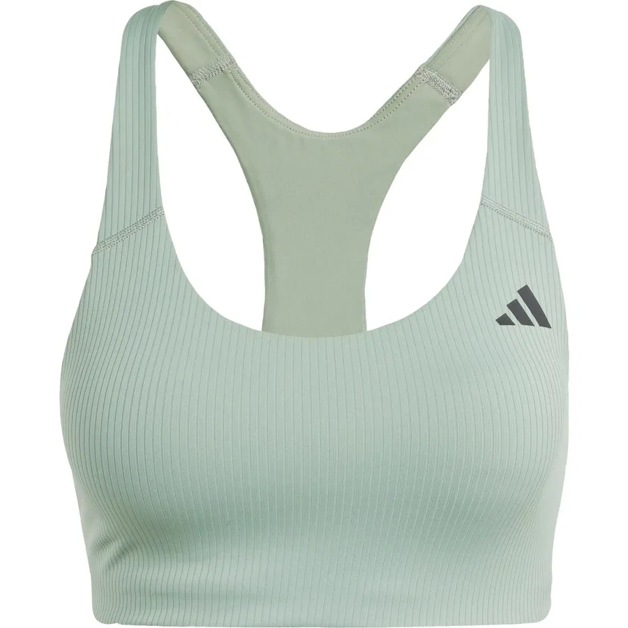 Спортивный бюстгальтер средняя поддержка PrimeLiftImpact Rib adidas, Зеленый — фото 3