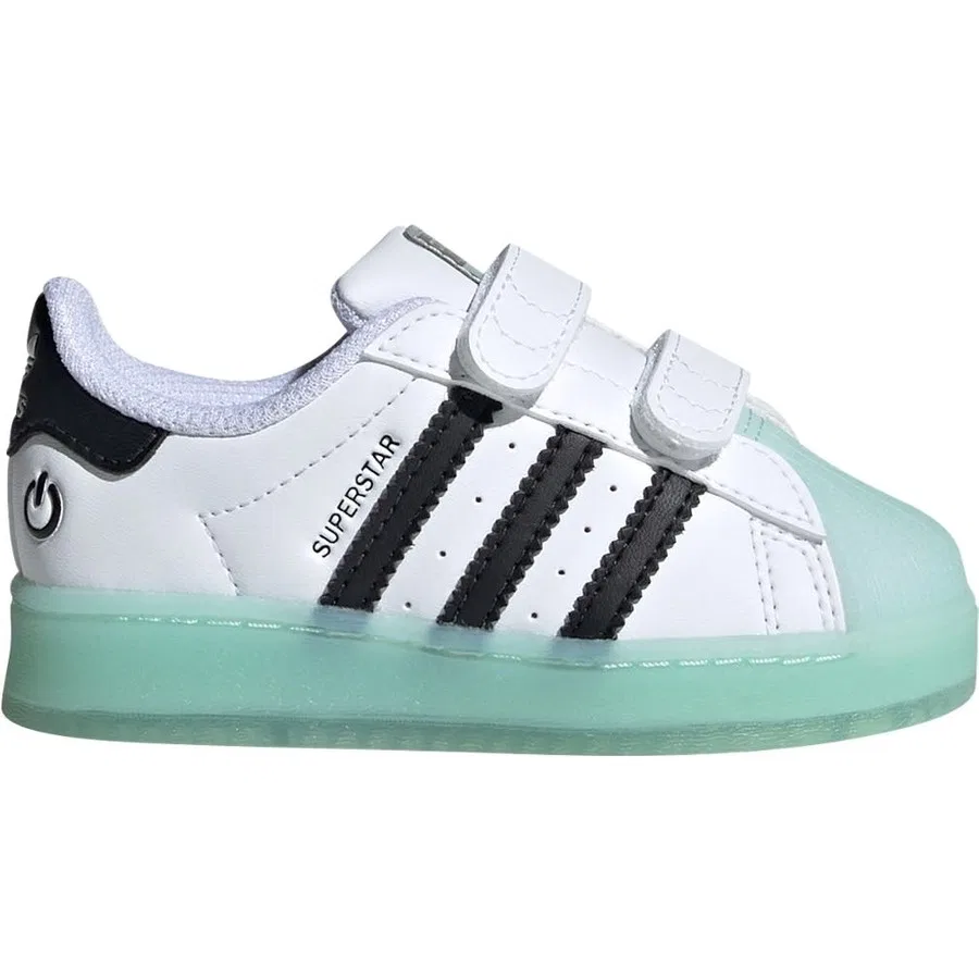 Детские кроссовки с LED-подсветкой Originals IG7005 Superstar LED Lights Comfort Closure Shoes adidas, Бело-синий — фото 2
