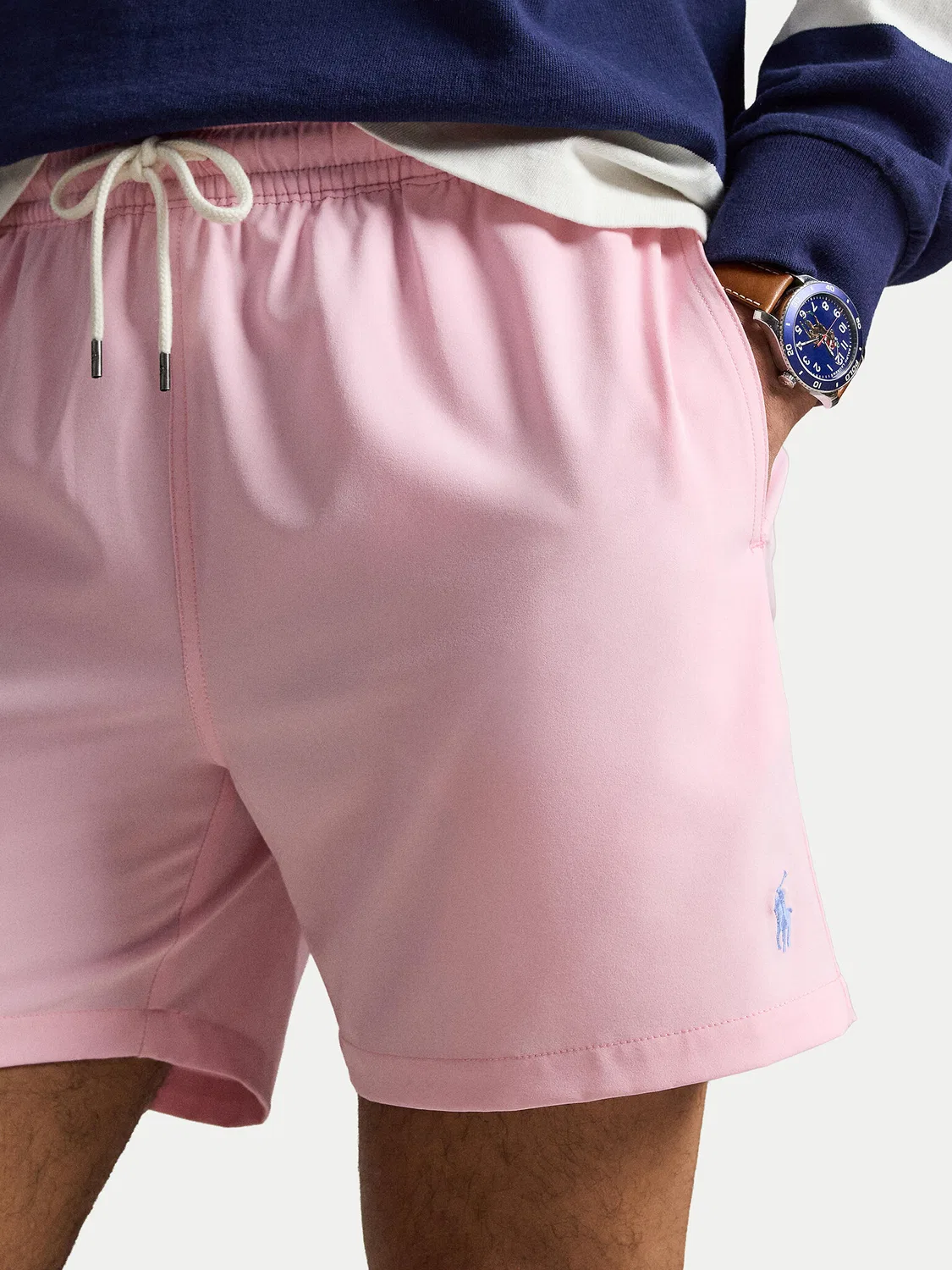 Мужские плавки-шорты стандартного кроя Polo Ralph Lauren, розовый — фото 4