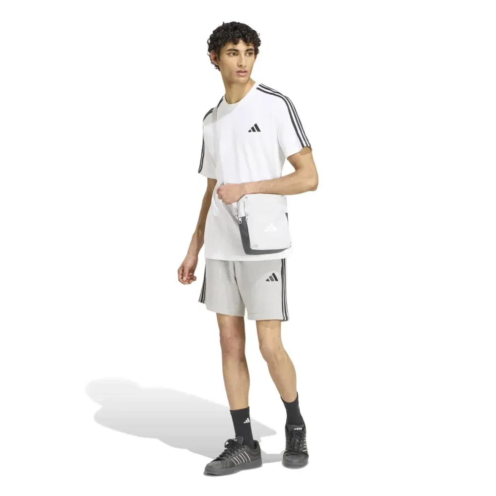 Мужская футболка с коротким рукавом с принтом 3-Stripes Adidas, White — фото 4