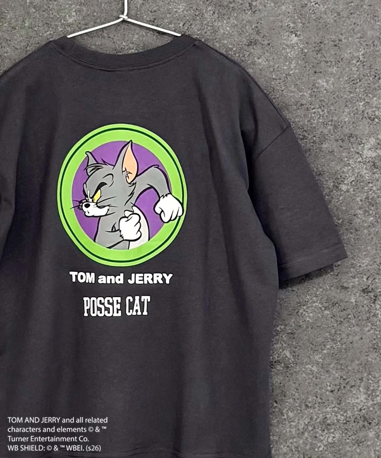 TOM&JERRY Детская футболка оверсайз с принтом Tom & Jerry, Charcoal