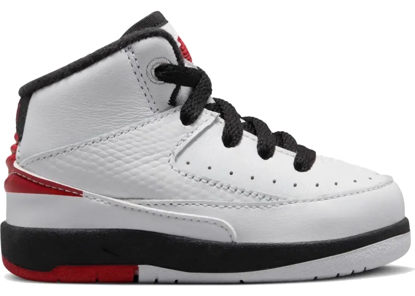 Детские кроссовки для мальчиков с принтом Jordan 2 Retro OG Chicago (2022) (TD) Jordan, White/Varsity Red/Black