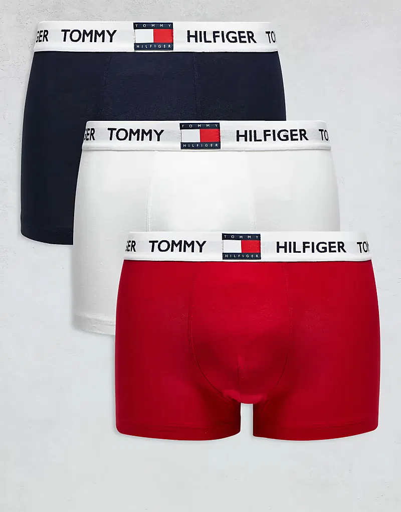 Боксеры-брифы Heritage 3 шт Tommy Hilfiger, темно-синий/красный/белый