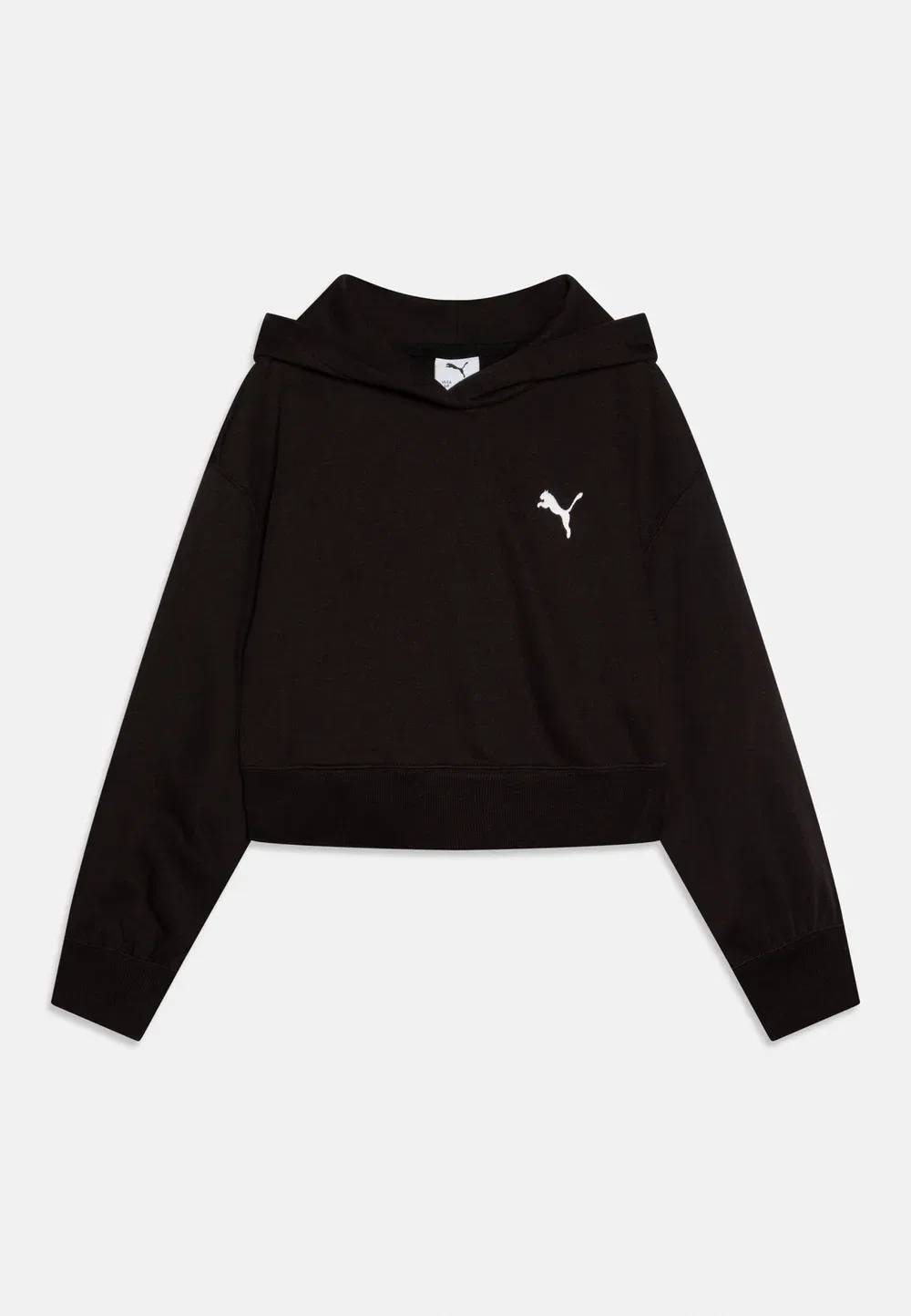 Укороченная толстовка унисекс - худи Puma, Black — фото 3