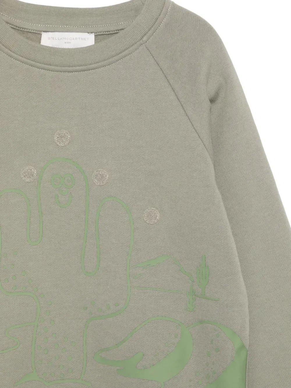 Свитшот с графическим принтом Stella Mccartney Kids, зеленый — фото 3