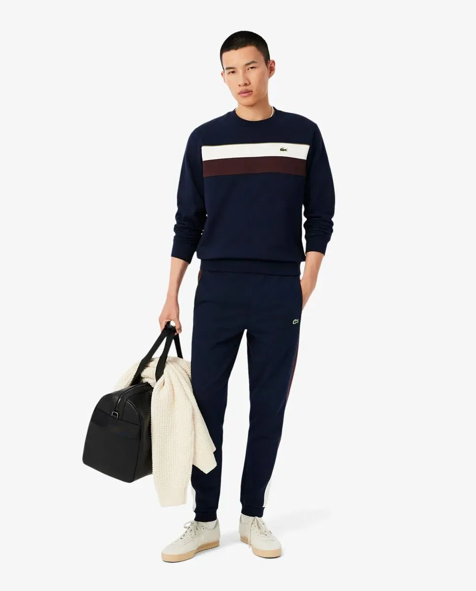 Мужские спортивные штаны с зауженным кроем из флиса Lacoste, Azul Marino — фото 4