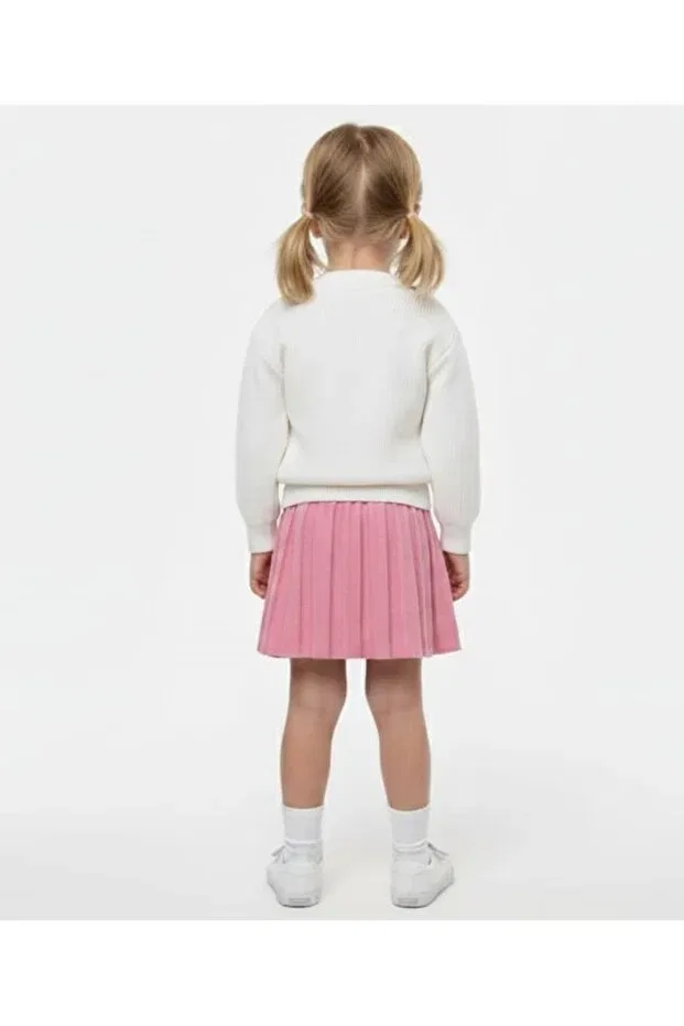 Детский кардиган для девочек с вышивкой Smalltouch, Off White — фото 3