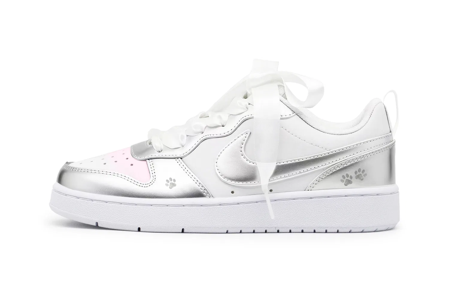 Детские кроссовки-скейтбординг с принтом Court Borough, Nike, Silver Pink