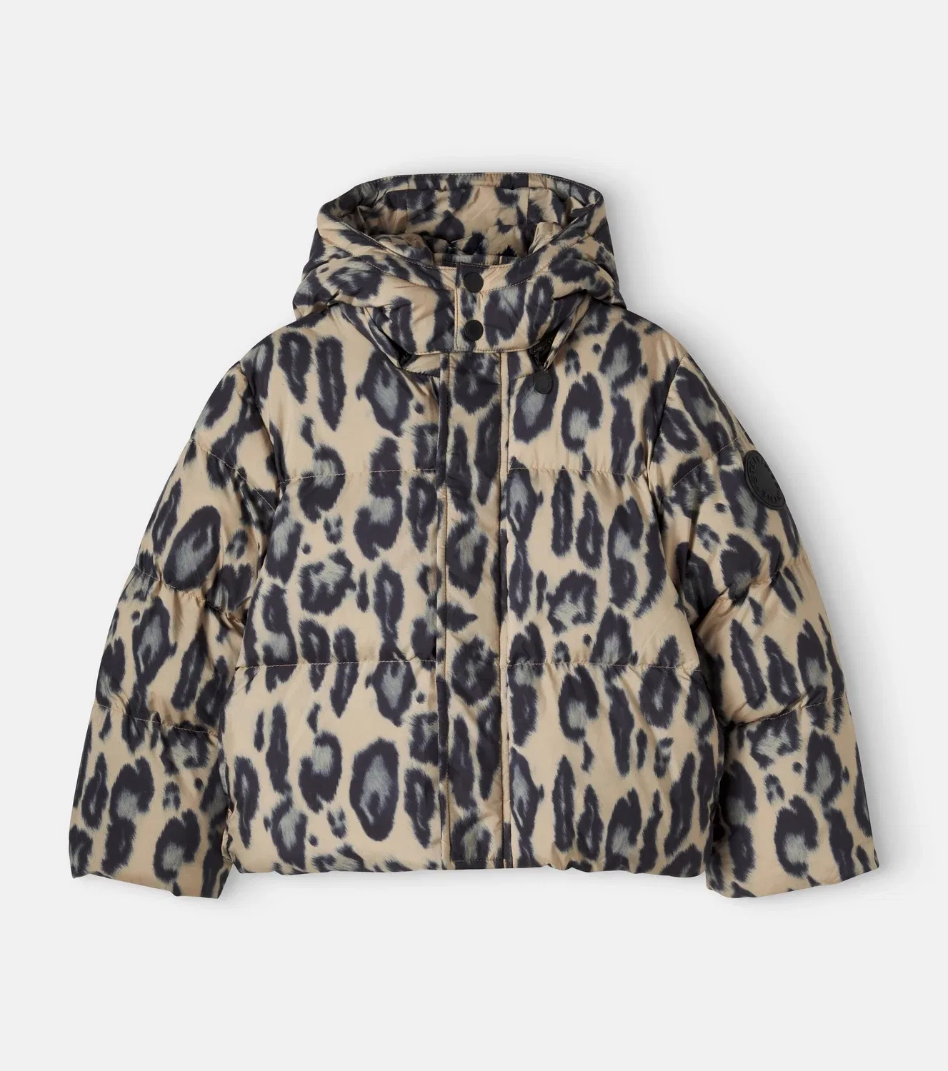 Легкая куртка с леопардовым принтом Stella Mccartney Kids, коричневый