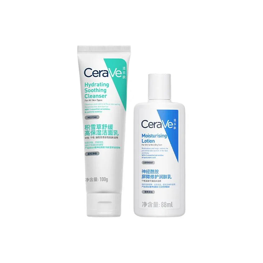 Набор для ухода за кожей Centella Asiatica Cleanser 100g + Ceramide C Lotion 88ml, CeraVe