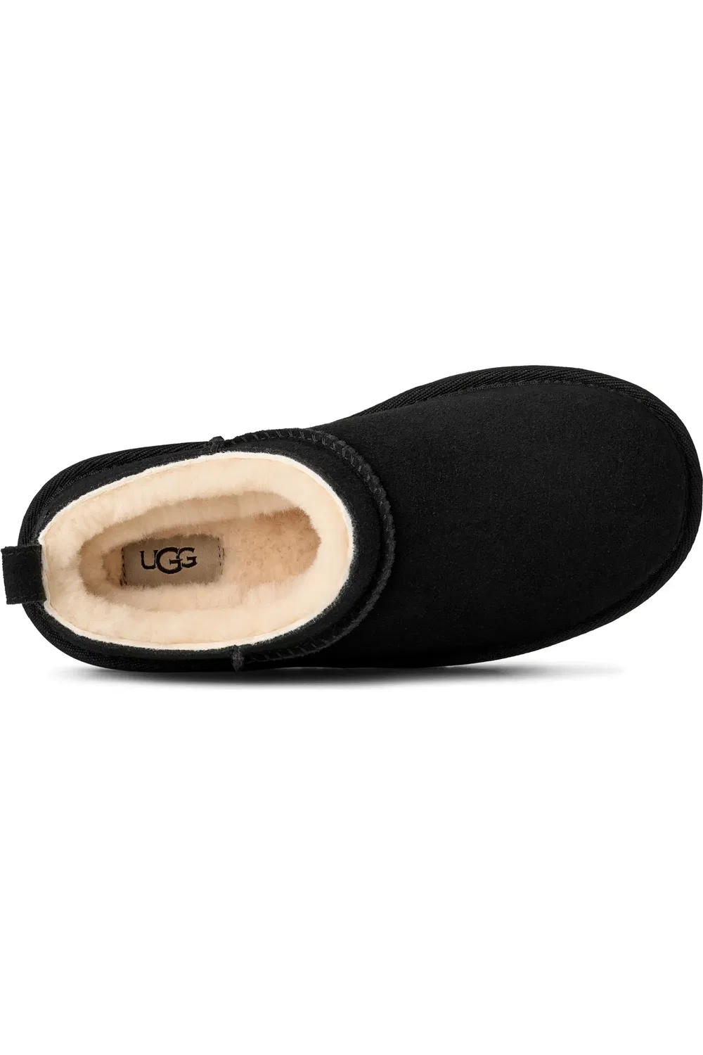 Детские ботиночки на молнии водонепроницаемые Classic Micro Leather UGG, черный — фото 3