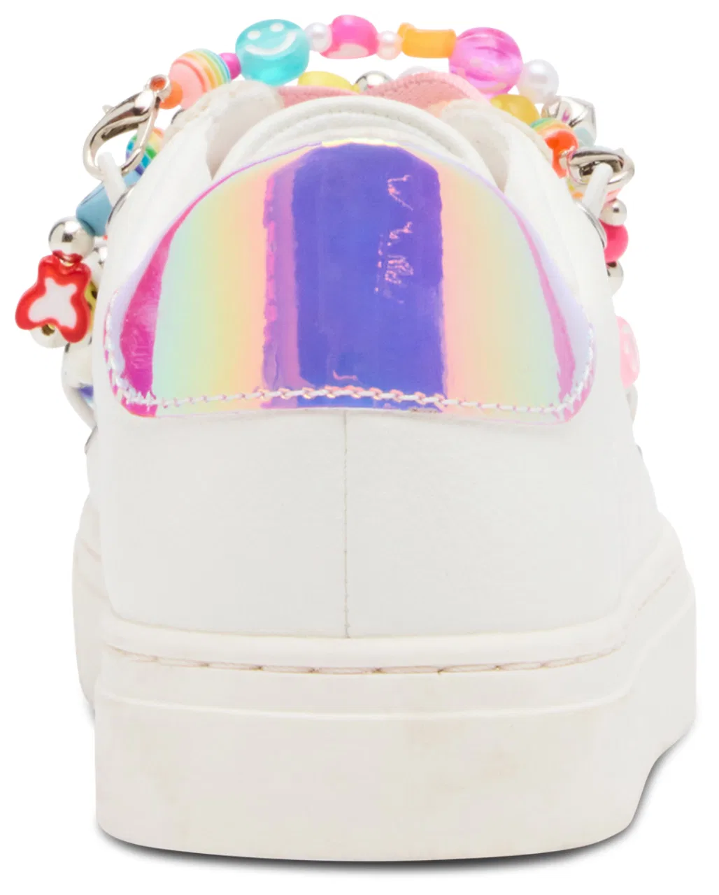 Детские кроссовки для девочек с бусинами и шармами Steve Madden GSG, White — фото 3