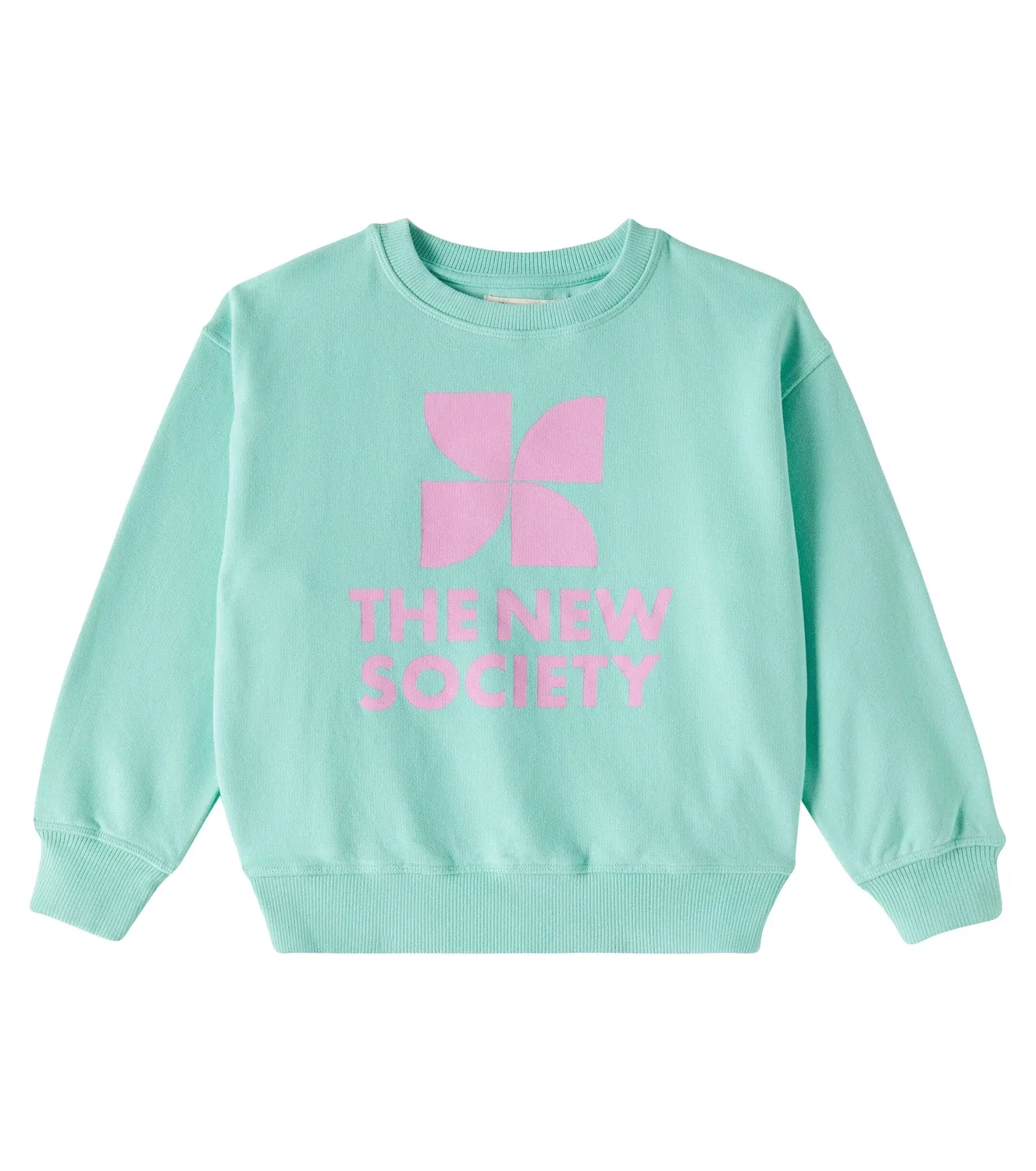 Свитшот хлопковый Миконос The New Society, зеленый