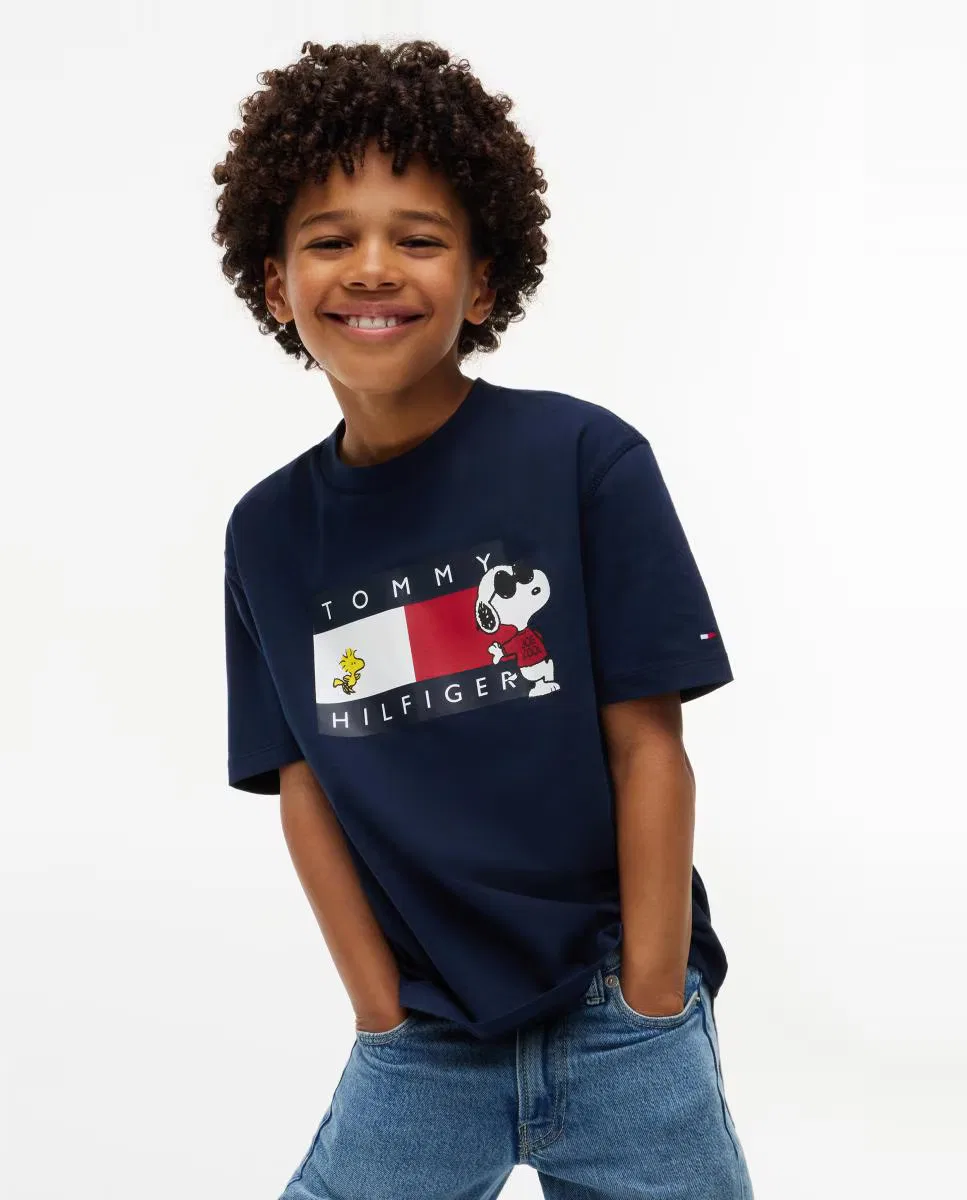 Детская футболка с коротким рукавом, Logo Snoopy, Tommy Hilfiger, желтый