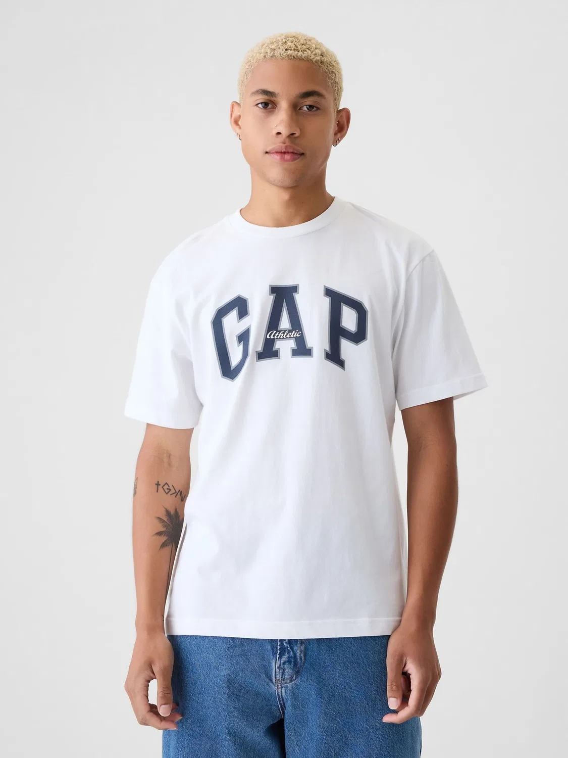 Футболка с логотипом Gap White Arch, белая
