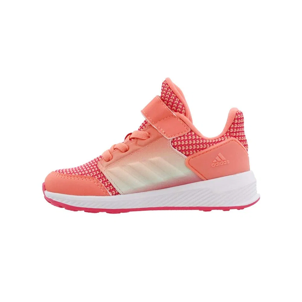 Детские кроссовки для девочек с принтом Rapidarun El Adidas, Real Pink White Coral Chalk — фото 4