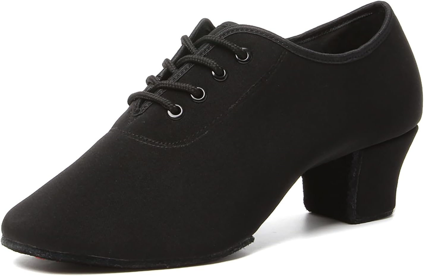 

Танцевальные туфли SWDZM для мужчин и женщин для бальных танцев с шнуровкой, современные латинские, для сальсы, для выступлений и репетиций, черный