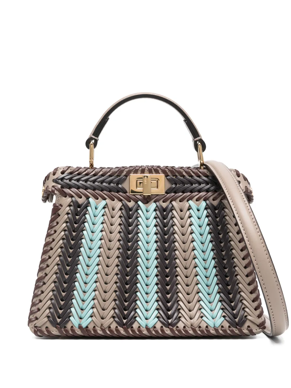 

Мини-сумка Peekaboo ISeeU FENDI, серый