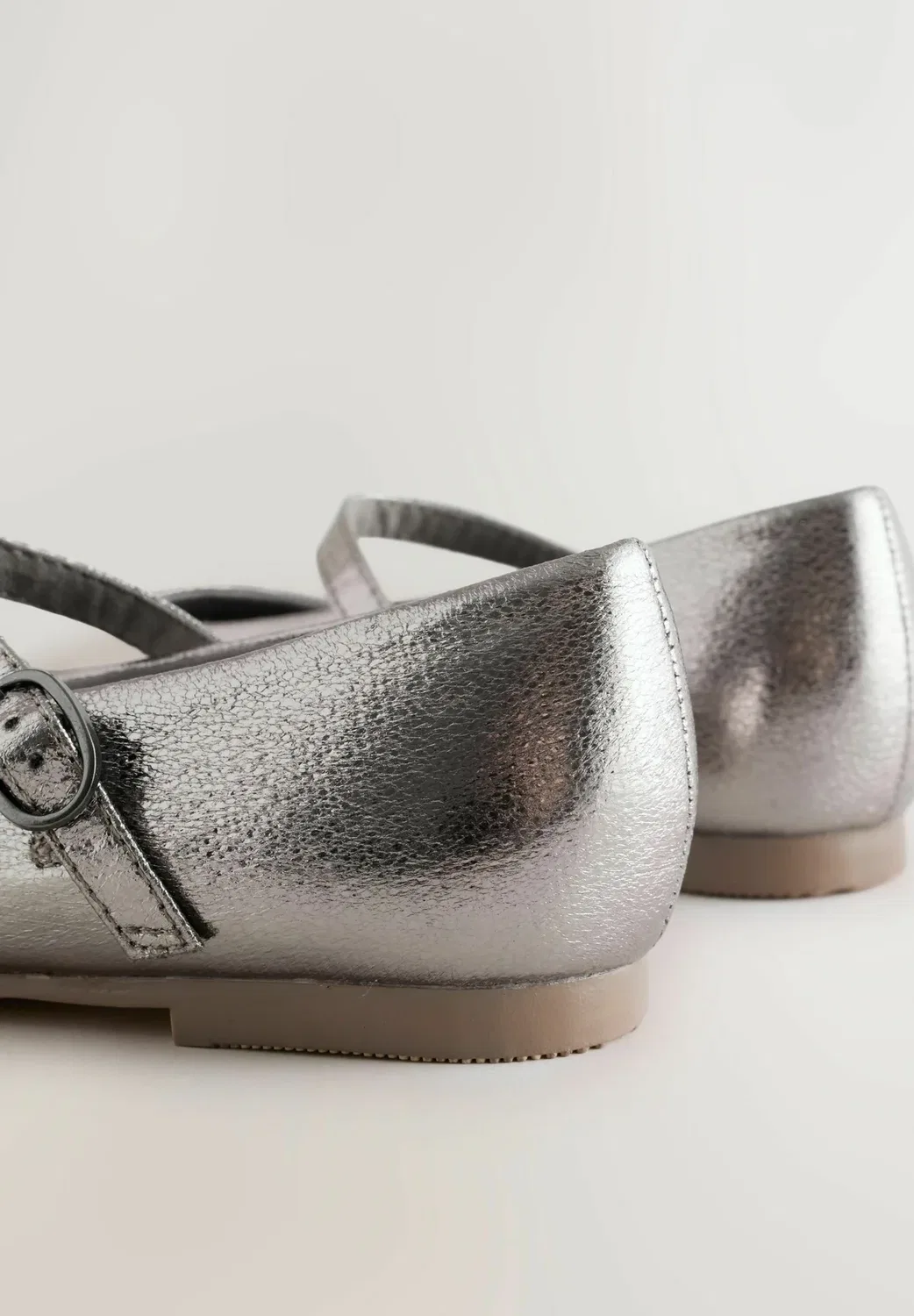 Туфли Мэри Джейн - балетки с ремешком на щиколотке Next, Silver-Coloured — фото 4
