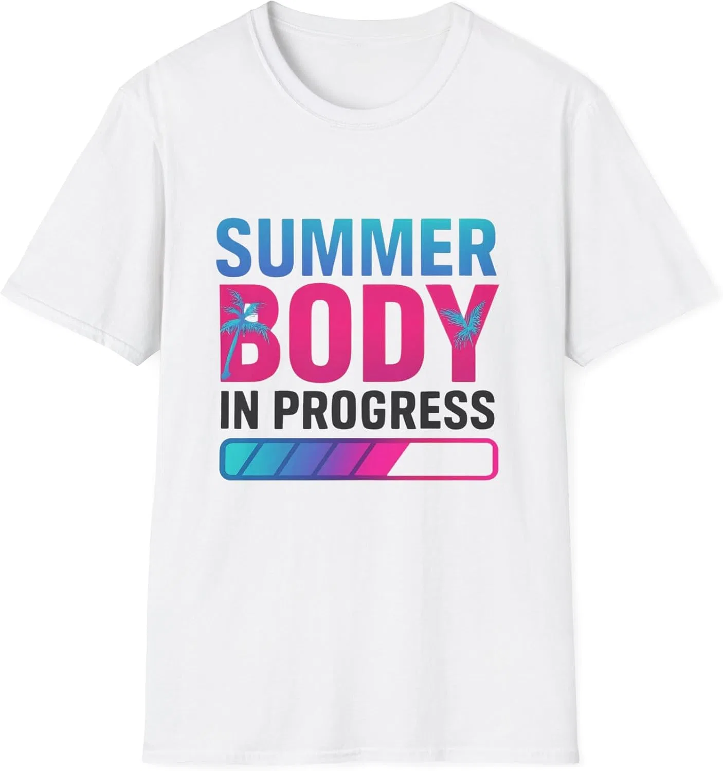 Футболка с принтом Summer Body in Progress, White