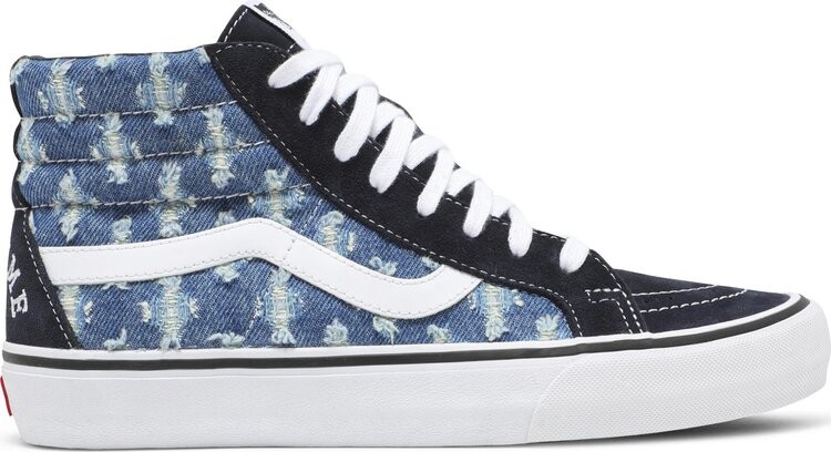 

Кеды Vans Supreme x Sk8-Hi Blue Hole Punch Denim, синий