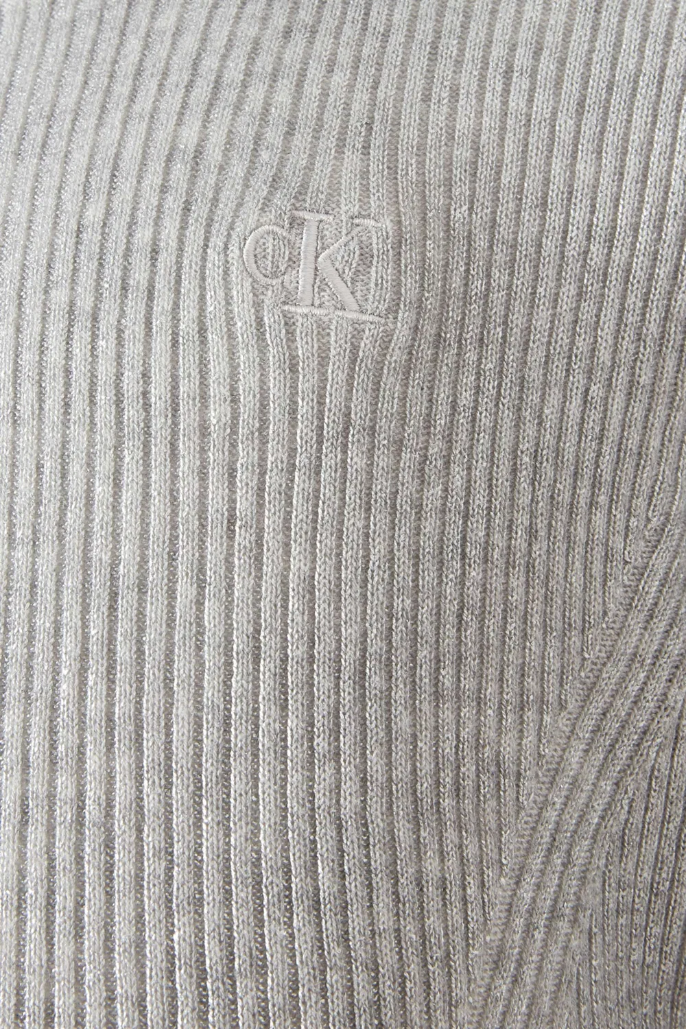 Платье с серебристым покрытием в рубчик Calvin Klein — фото 3