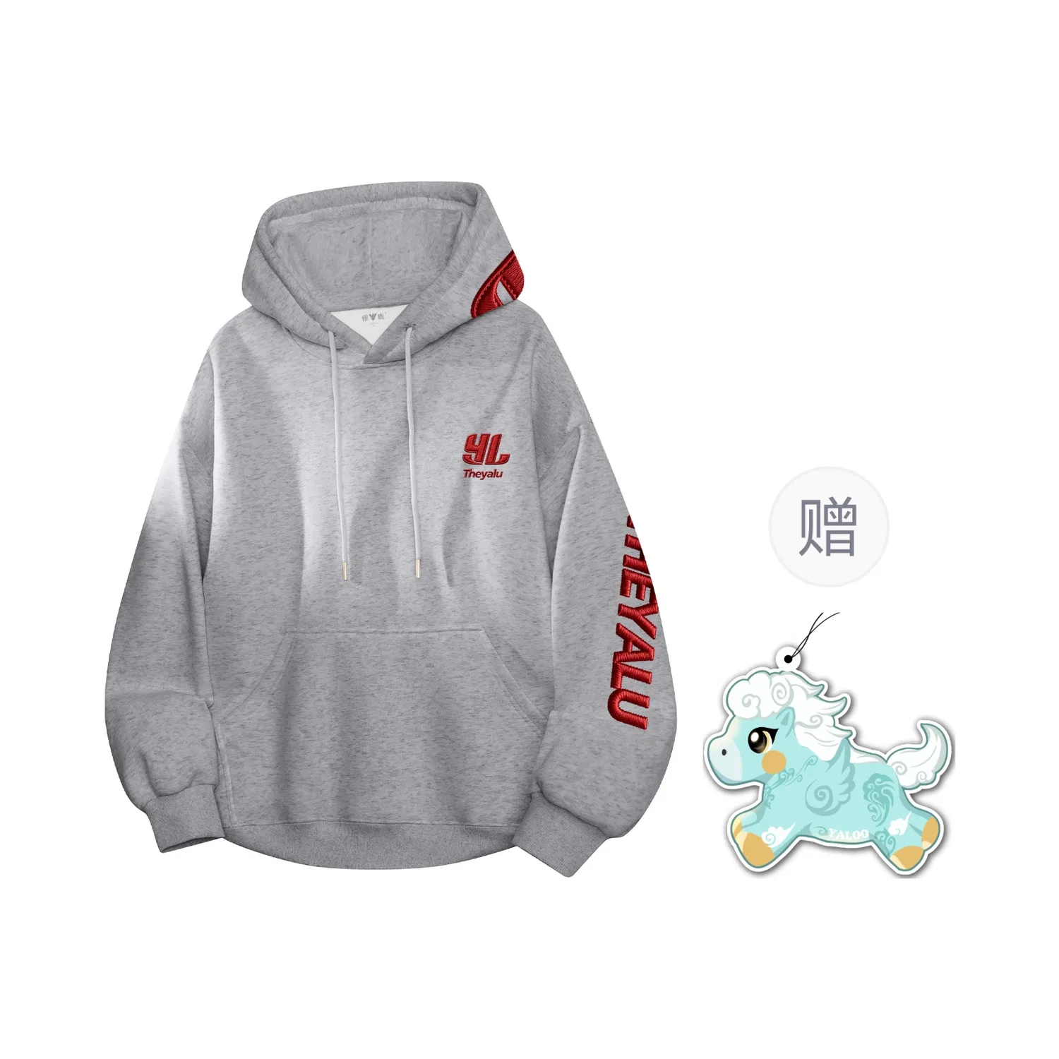 Детский свитшот с капюшоном и флисовой подкладкой, Sweatshirts Unisex Hooded Moderate Regular, YALU