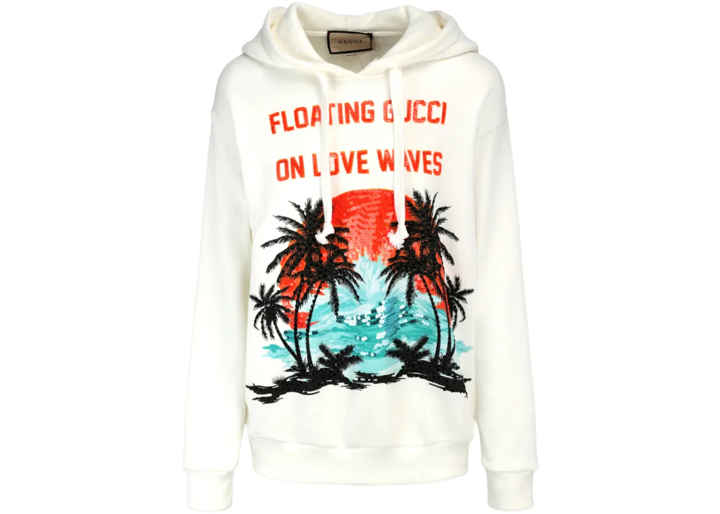Женский свитшот с принтом Gucci Graphic Sequence Gucci, White