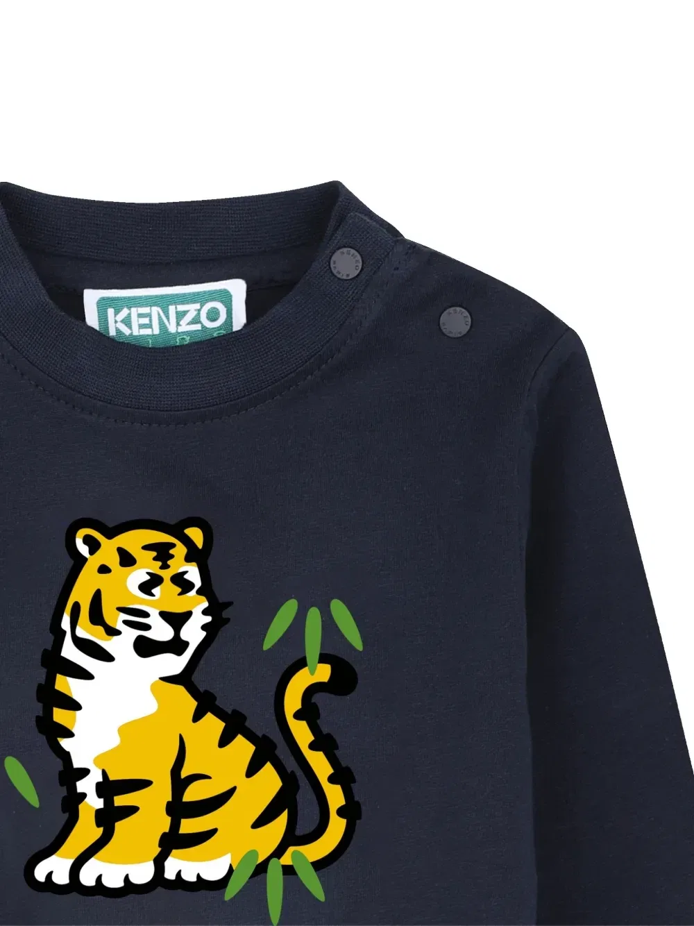 Футболка с длинными рукавами и графичным принтом Kenzo Kids, синий — фото 3