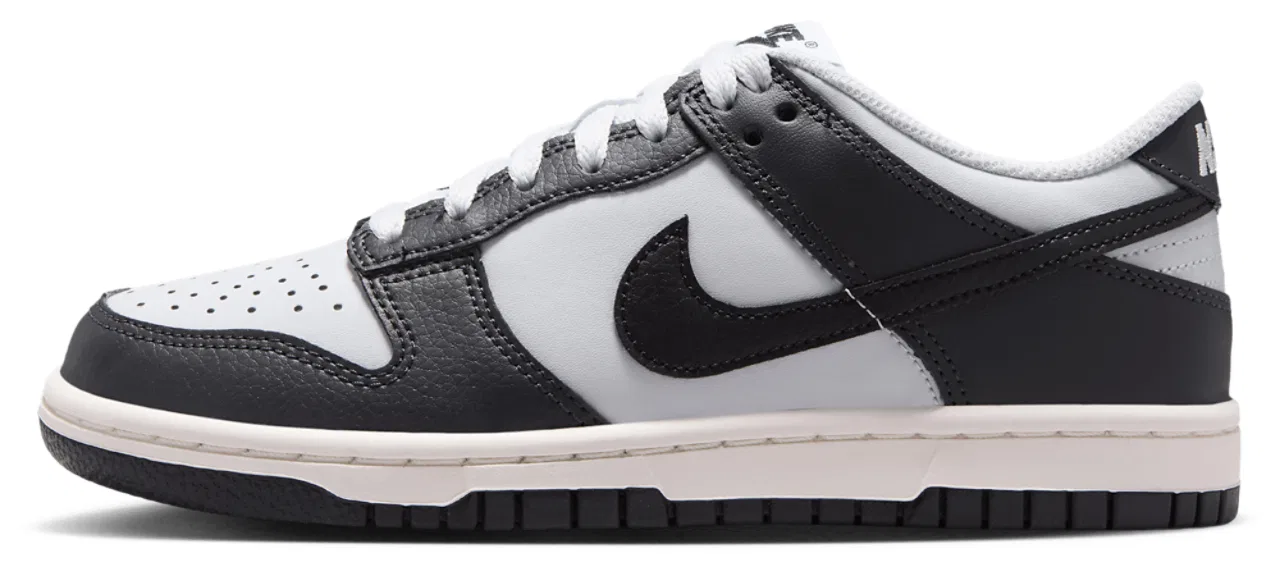 Детские кроссовки для мальчиков с кожаным верхом Nike Dunk Low RP, Black Off Noir Phantom — фото 2