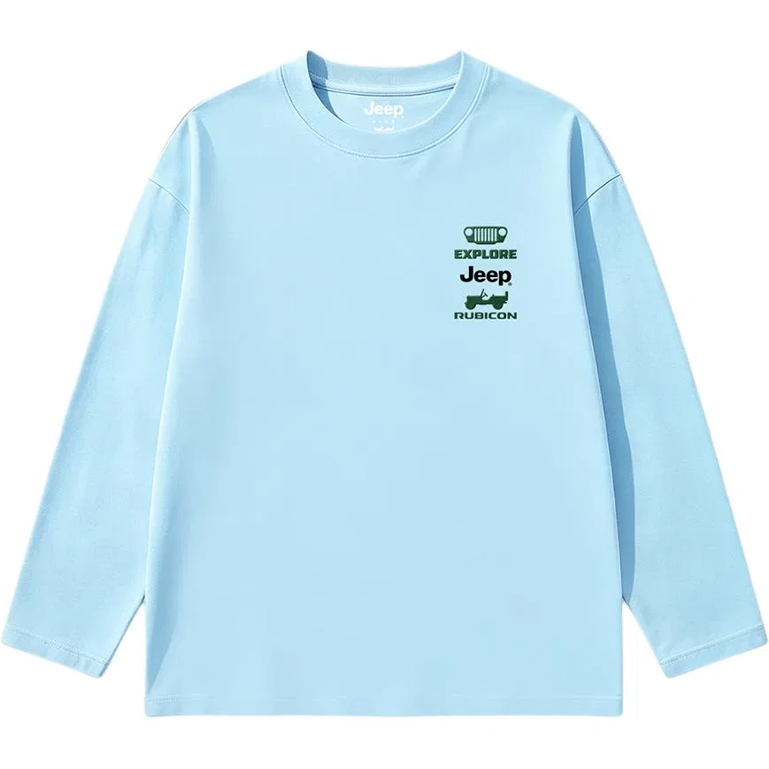 Детская футболка с круглым вырезом Sky Blue Jeep, Sky Blue