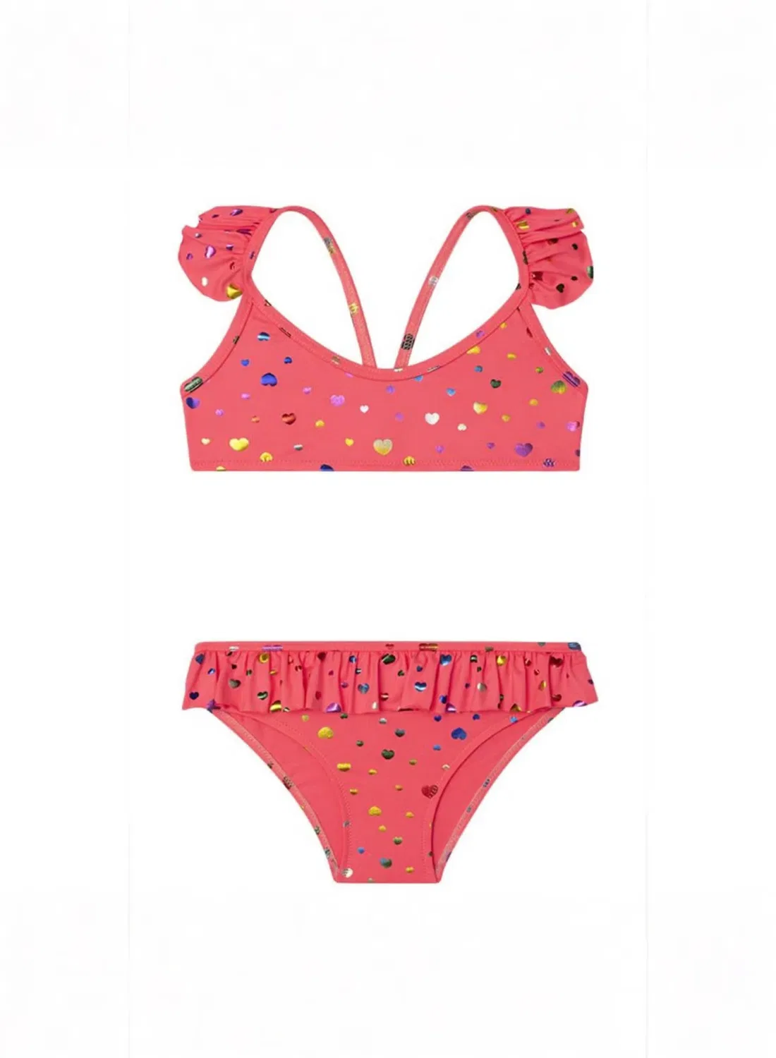Плавки бикини с принтом Betty Junior Slipstop, коралловый