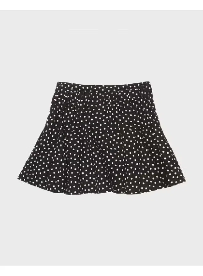 Юбка в горошек Zara, черно-белый
