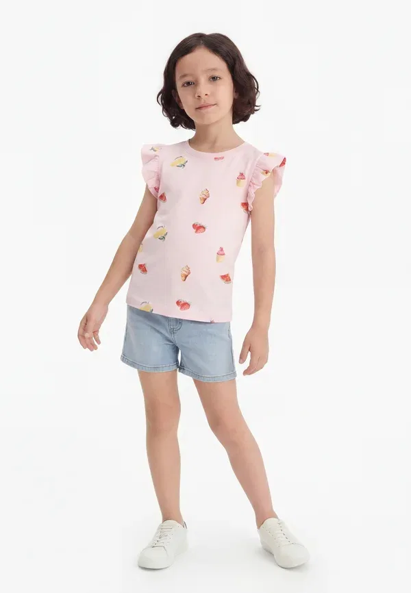 Футболка Nmfjoviner ss top box print t-shirt Name It, нежно-розовый