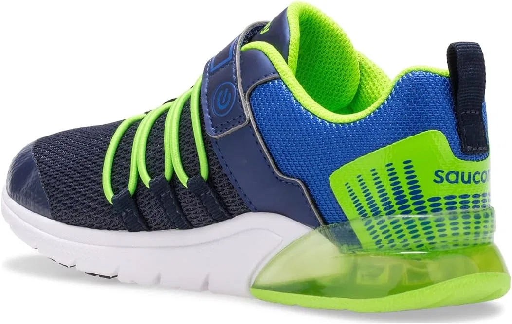 Детские кроссовки для девочек Flash Glow 2.0 Jr. Saucony, Navy/Green — фото 4