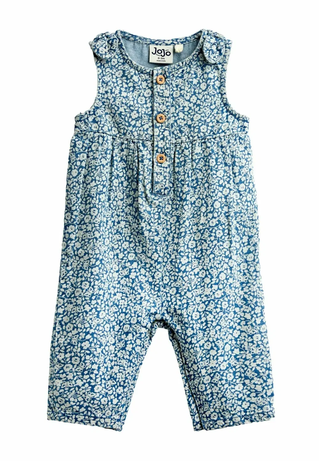 Комбинезон с принтом Jojo Maman Bébé, Light Wash Denim Blue Floral