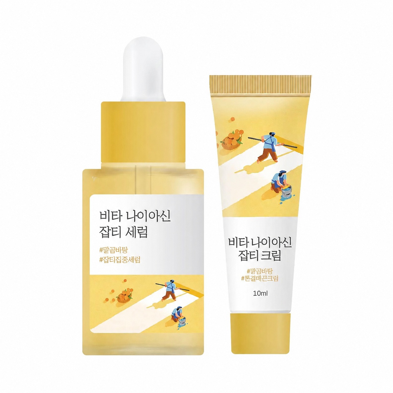 Набор средств против неровного тона кожи Round Lab Vita Niacinamide Dark Spot, 30 мл + 10 мл