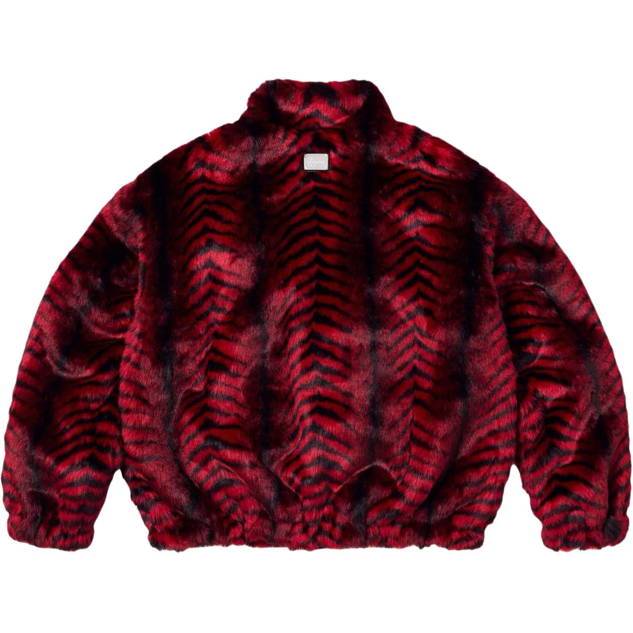 Унисекс куртка-бомбер из искусственного меха с ветрозащитой Supreme, Red/Red — фото 4