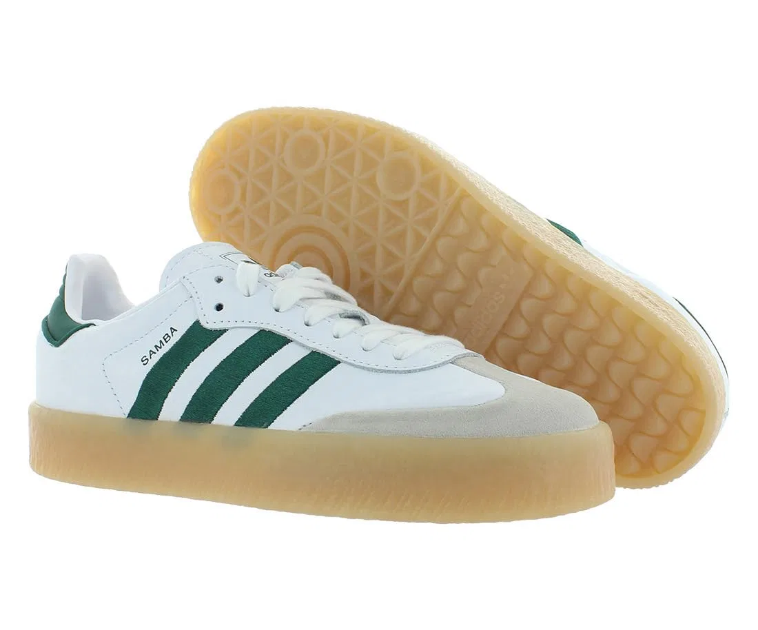 Детские кроссовки с замшевым верхом Adidas, White Green — фото 2