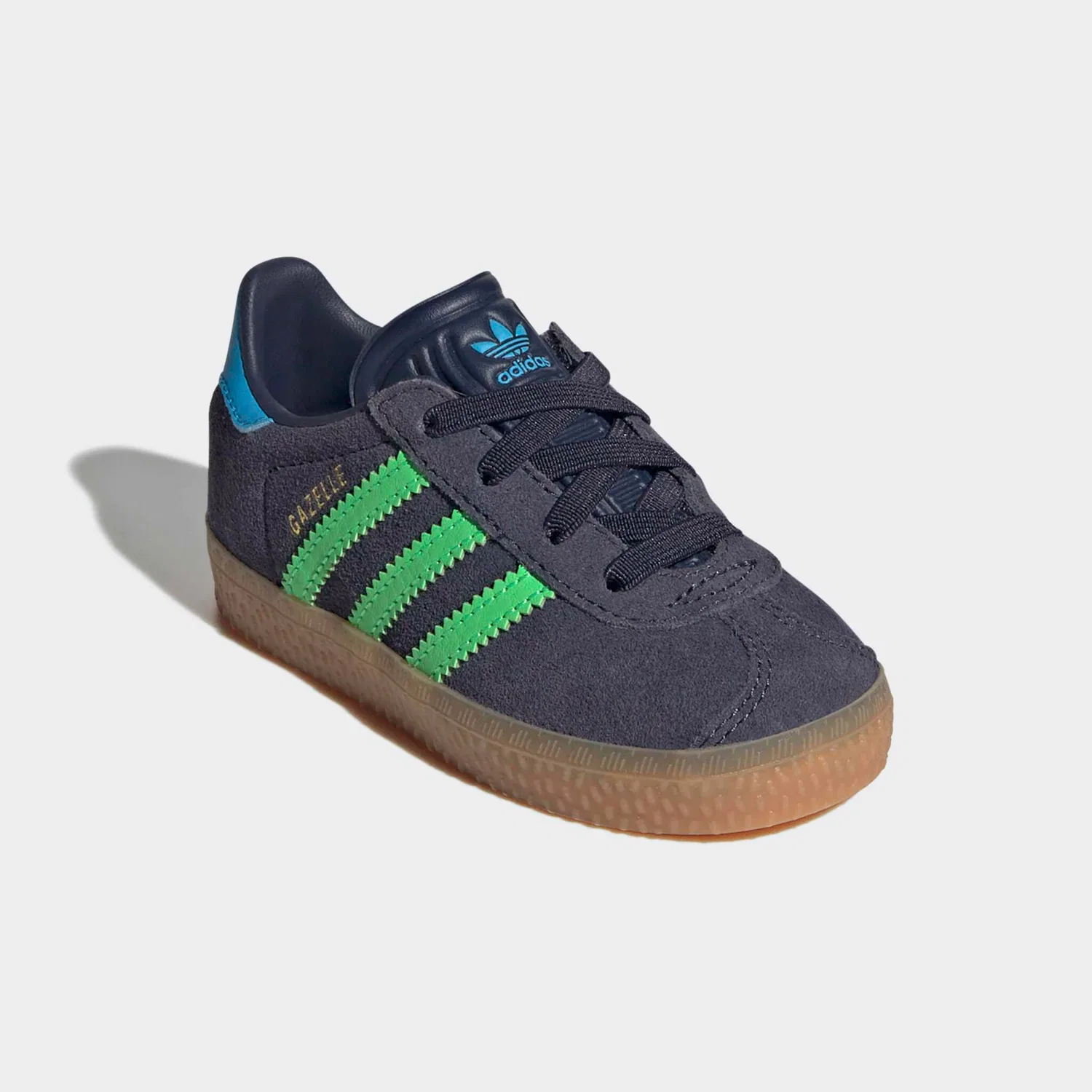 Детские кроссовки Gazelle Adidas Originals, Shadow Navy/Screaming Green/Lucid Aquamarine