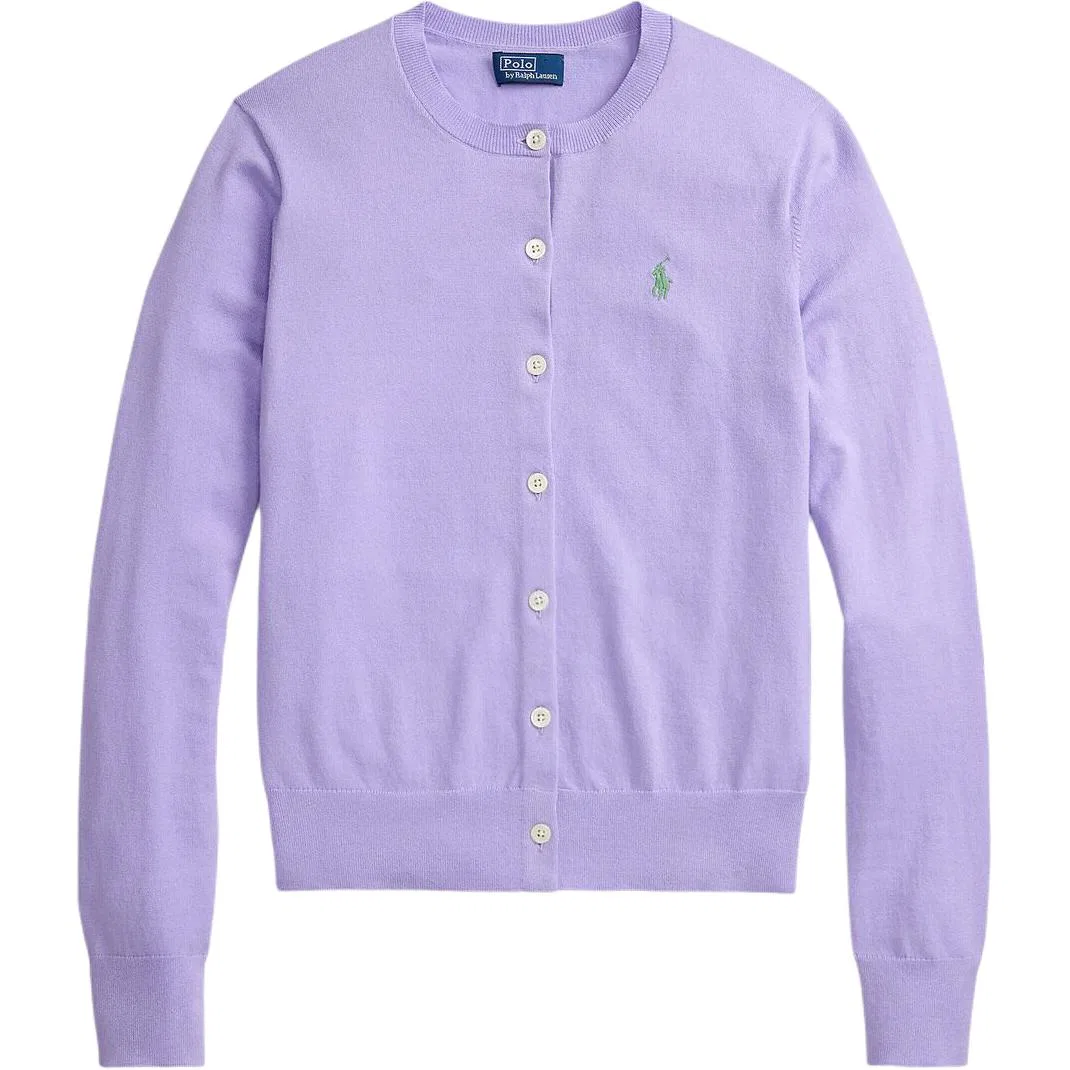 Женский трикотажный свитер с круглым вырезом, среднего кроя, Lavender, Polo Ralph Lauren