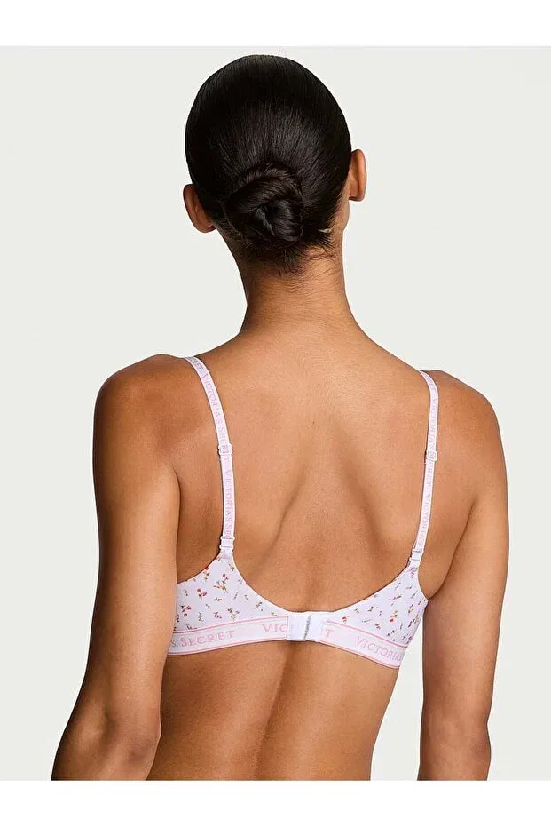 Женский бюстгальтер с легкой подкладкой без косточек Victoria'S Secret, White Flowers — фото 2