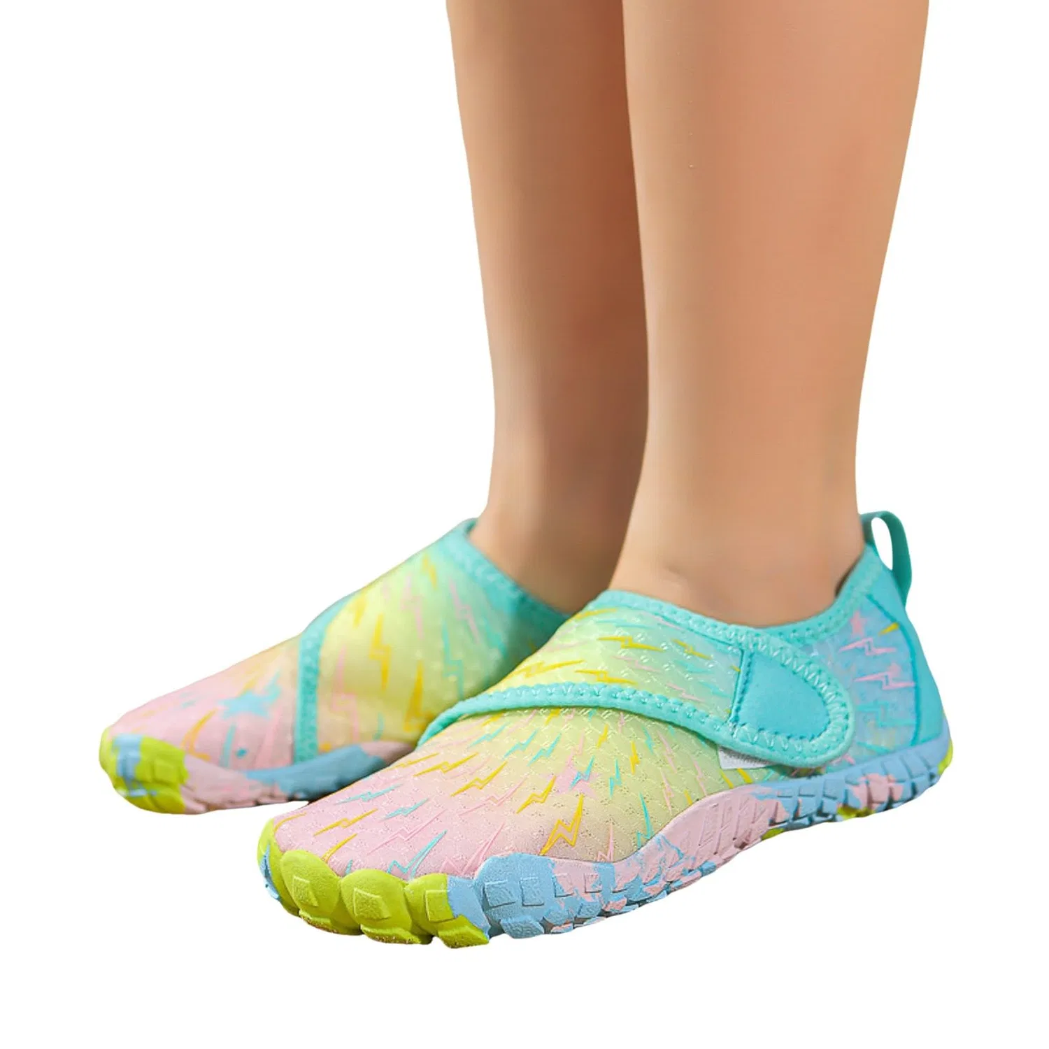 Детские кроссовки для девочек с принтом Barefoot Children's Shoes Rock Running Shoes, Pink — фото 2