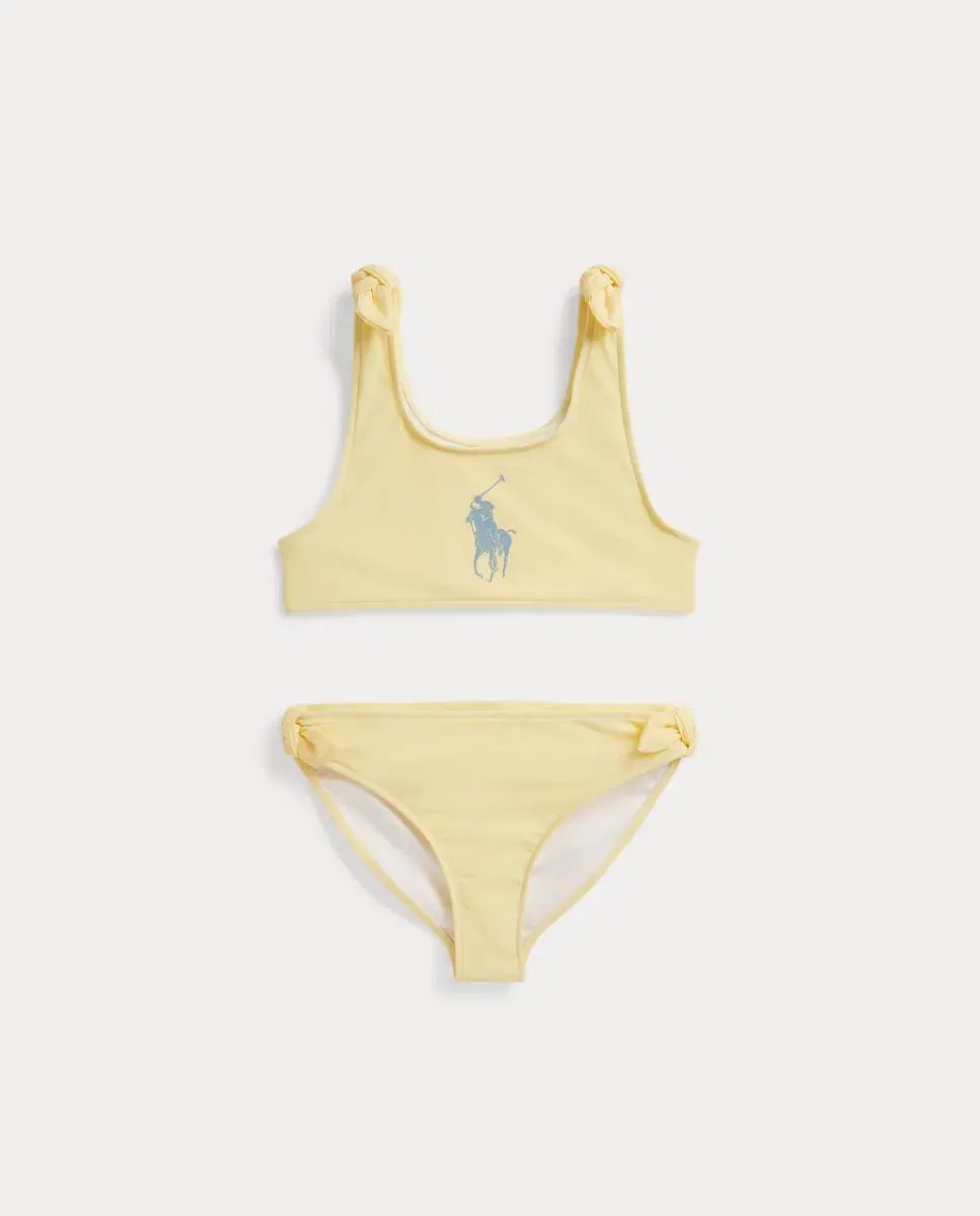 Детский бикини для девочек с вышивкой Big Pony Polo Ralph Lauren, Amarillo