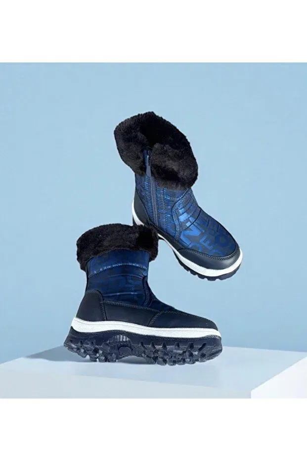 Детские снежные ботинки для мальчиков водоотталкивающие Akınalbella, Navy Blue