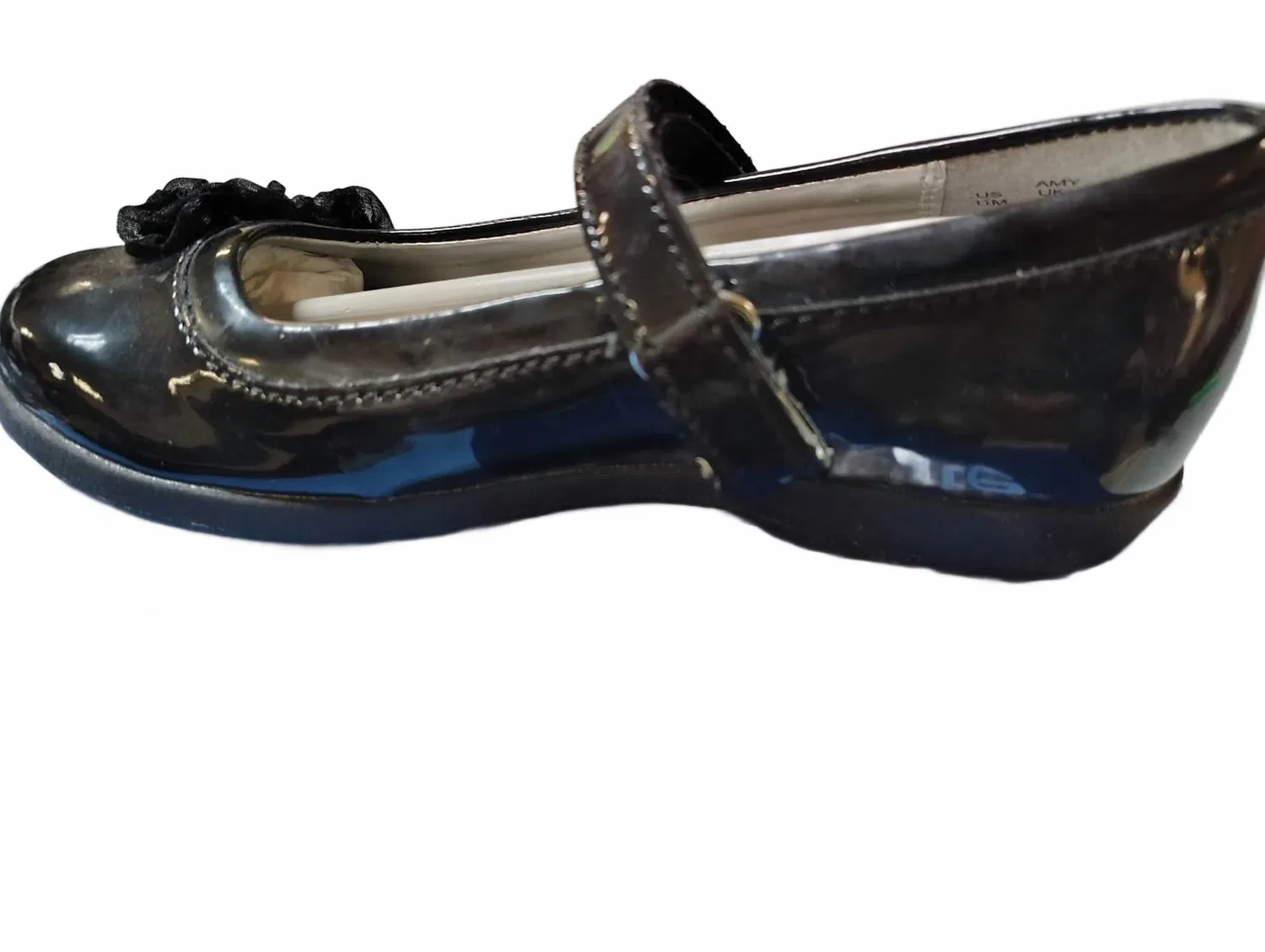 Детские туфли для девочек на плоском ходу Amy Dress Shoe Stride Rite, Black Patent — фото 2