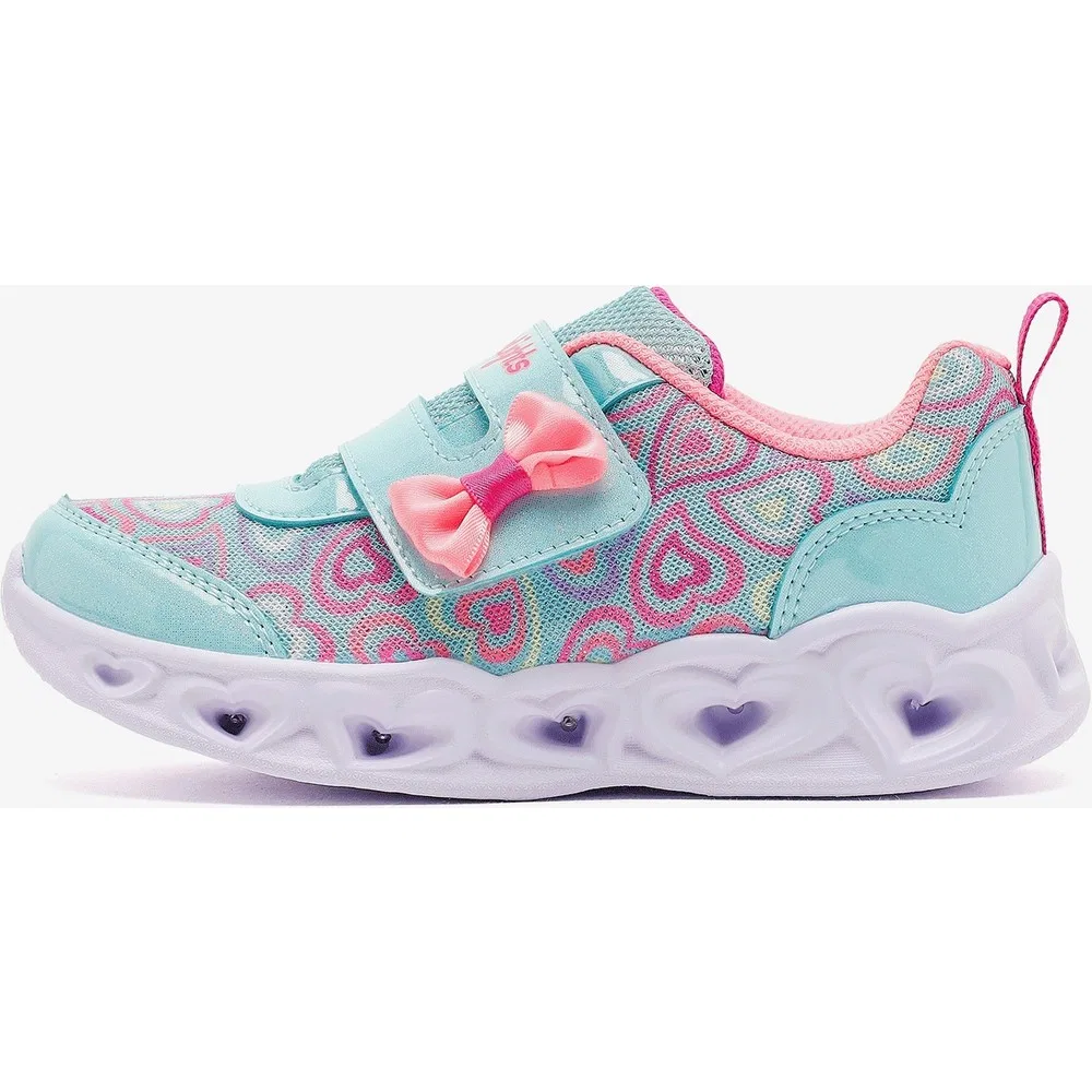 Детские кроссовки для девочек со светящейся подошвой Heart Lights Boogie Land Skechers — фото 2