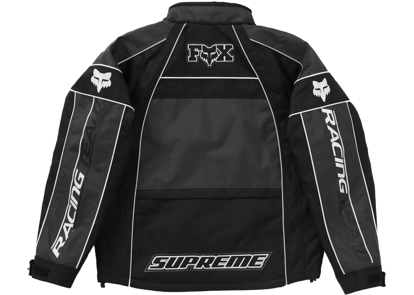 Мужская куртка с капюшоном Supreme Fox Racing Jacket Supreme, Black — фото 2